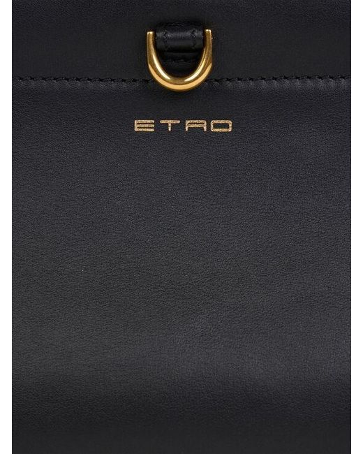 Etro Black Mini Leather Clutch Talk
