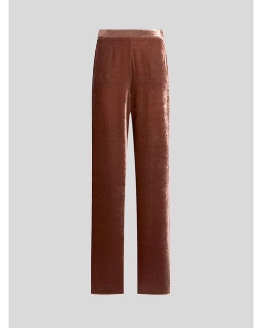 Etro Brown Velvet Palazzo Trousers