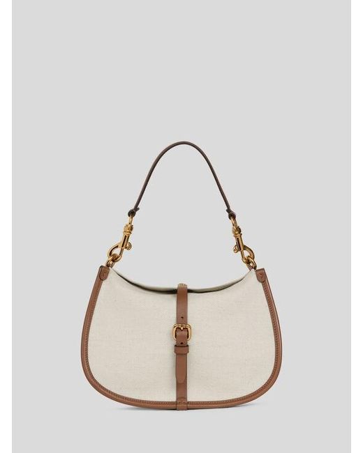 Etro Natural Medium Canvas Pony Bag
