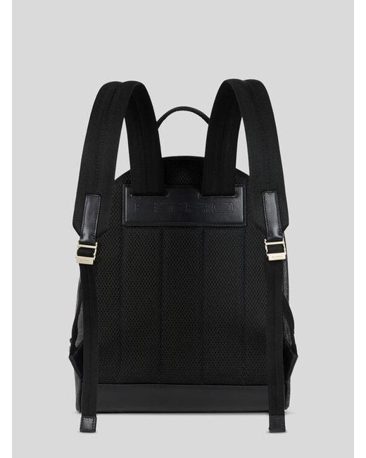 Etro Black Essential Arnica Backpack With Pegaso for men