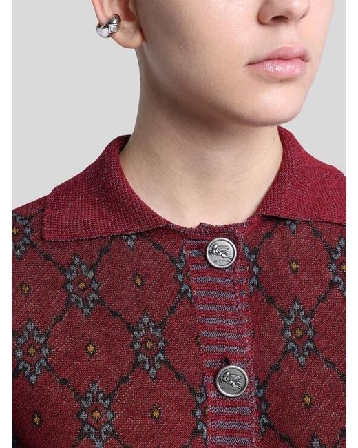 Etro White Cuff Earrings With Stone