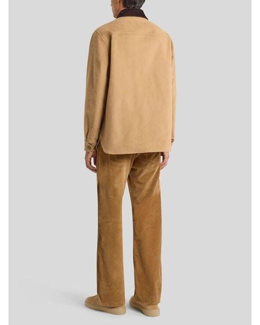 Etro Natural Cotton Jacket With Pegaso for men