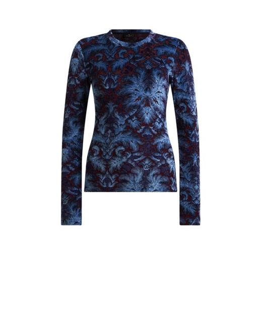 Etro Blue Chenille Jacquard Top