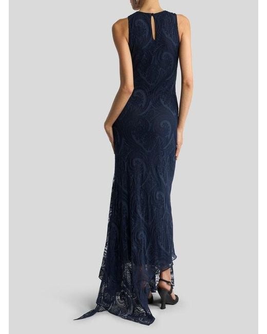 Etro Blue Long Dress