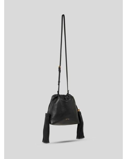 Etro Black Mini Leather Kalispera Bag With Tassels