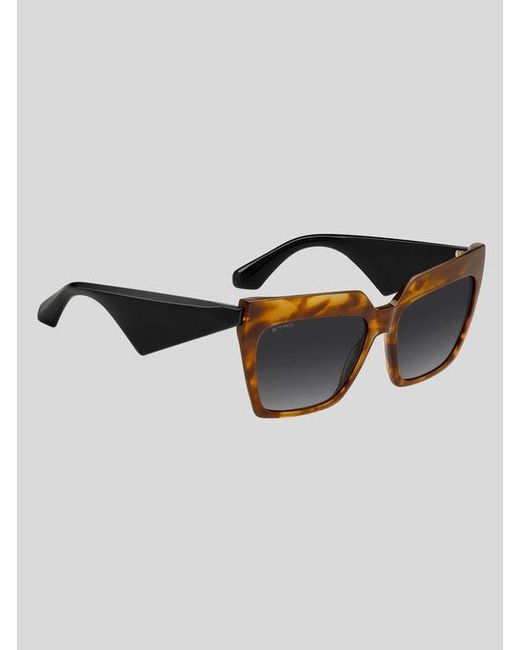 Etro Brown Tailoring Sunglasses