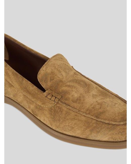 Etro Multicolor Printed Suede Slip-On Shoes for men