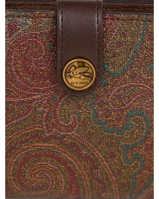Etro White Essential Arnica Wallet With Shoulder Strap