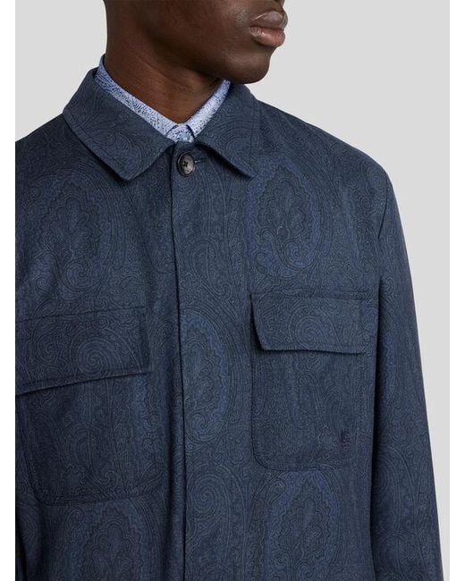Etro Blue Shacket for men