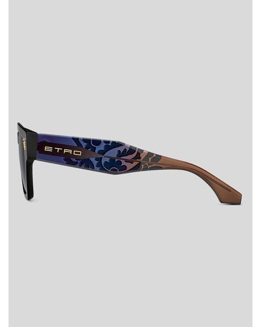 Etro Black Colour Stripes Sunglasses
