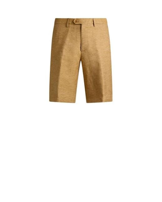 Etro Bermudas Roma Aus Einer Leinenmischung, Herren, Größe in Natural für Herren