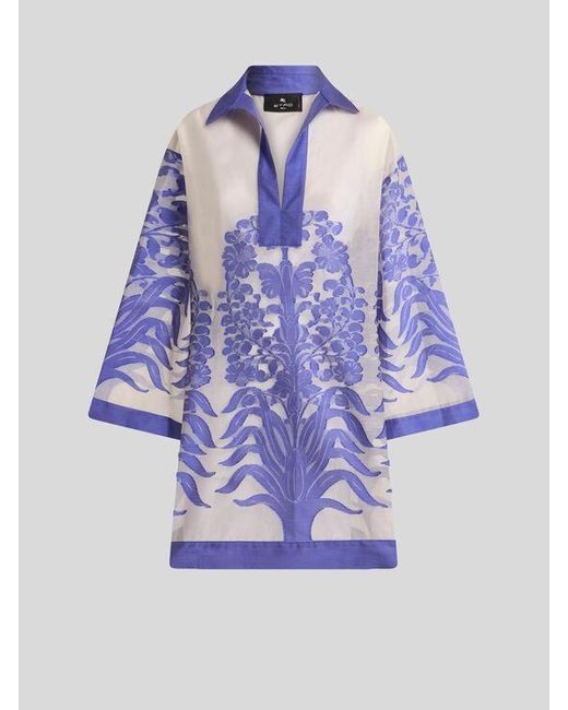Robe De Plage En Jacquard À Fils Coupés, Femme, Taille Etro en coloris Blue