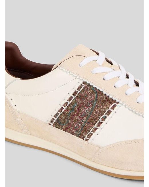 Etro Pink Leather Sneakers With Arnica Inserts for men