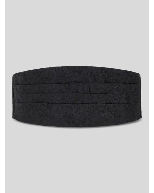 Etro Black Paisley Jacquard Cummerbund for men
