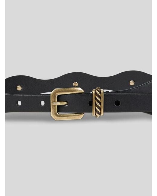 Etro Black Leather Belt With Jewel Studs