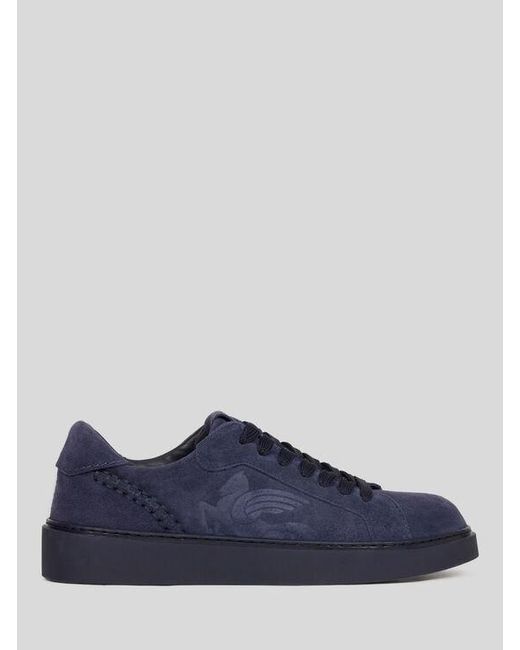 Etro Blue Suede Sneakers for men