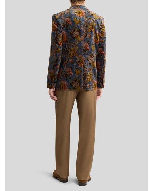 Etro Blue Single-Breasted Jacket for men