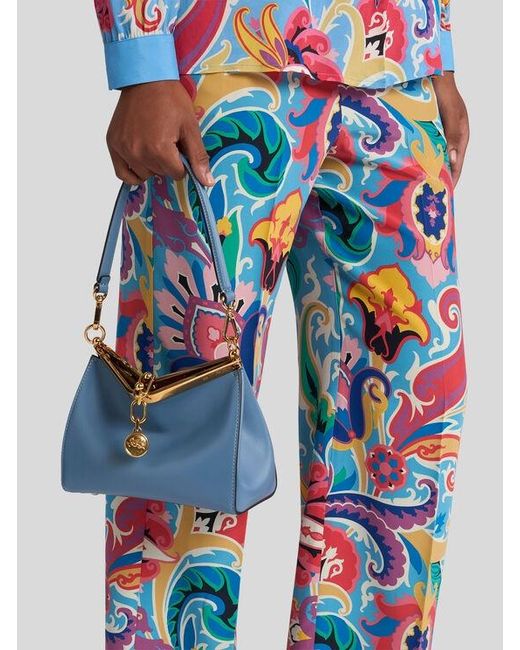 Etro Blue Small Vela Bag