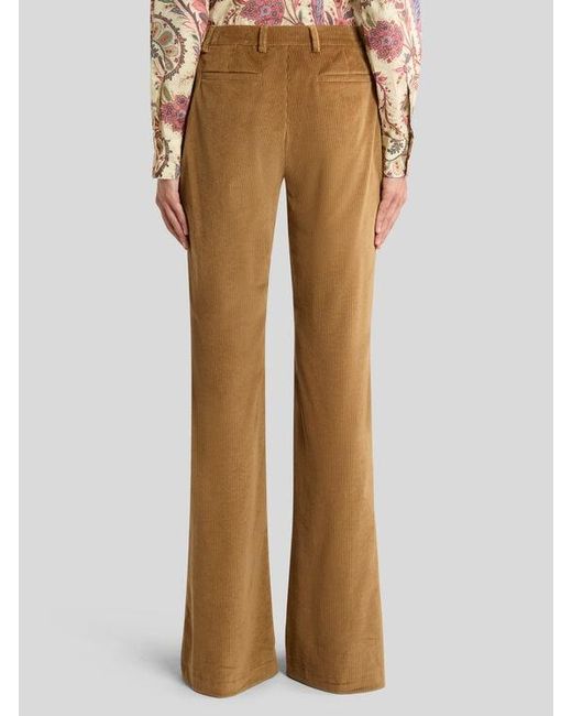 Etro Natural Corduroy Velvet Trousers