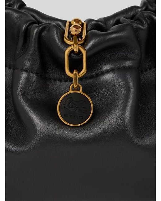Etro Black Small Vela Blossom Bag