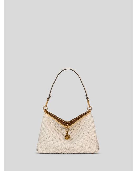 Etro Natural Medium Woven Vela Bag
