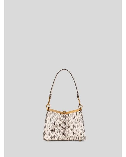 Etro Natural Small Elaphe Leather Vela Bag