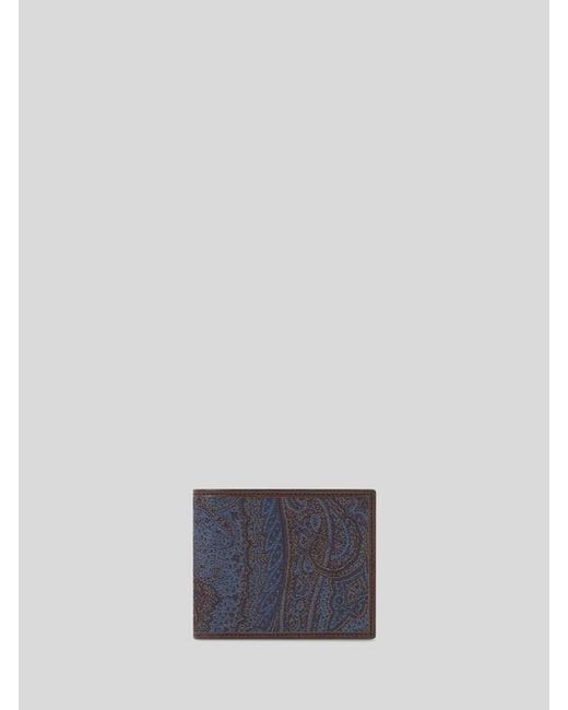 Etro White Essential Jacquard Wallet for men