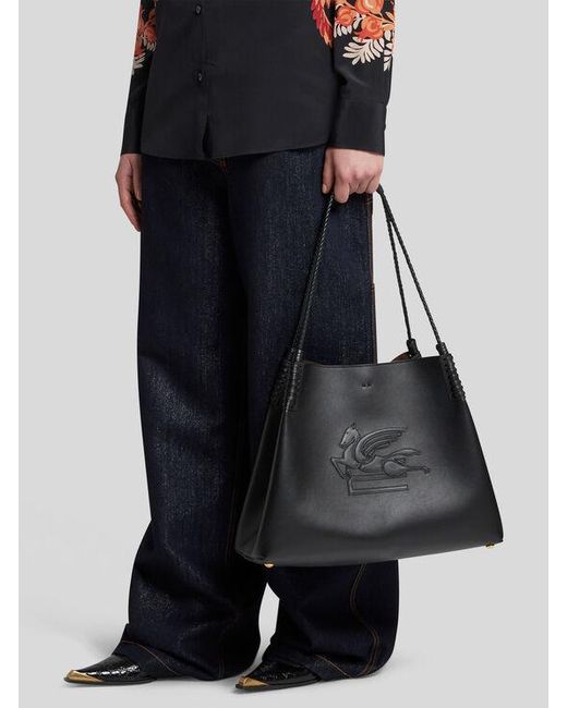 Etro Black Libra Medium Tote