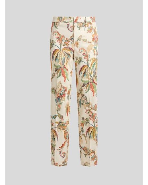 Etro Natural Straight-Leg Trousers for men