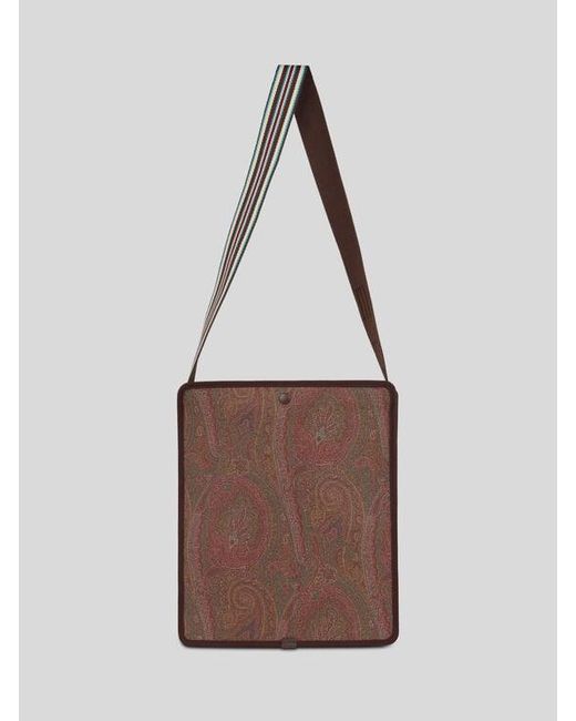 Borsa Essential Media di Etro in Brown da Uomo