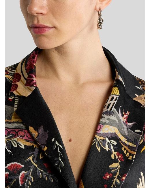 Etro White Drop Earrings With Mermaid