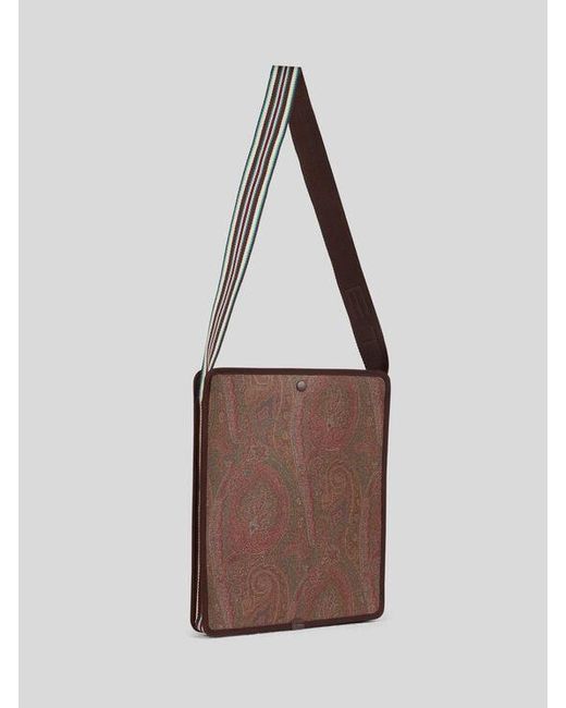 Borsa Essential Media di Etro in Brown da Uomo