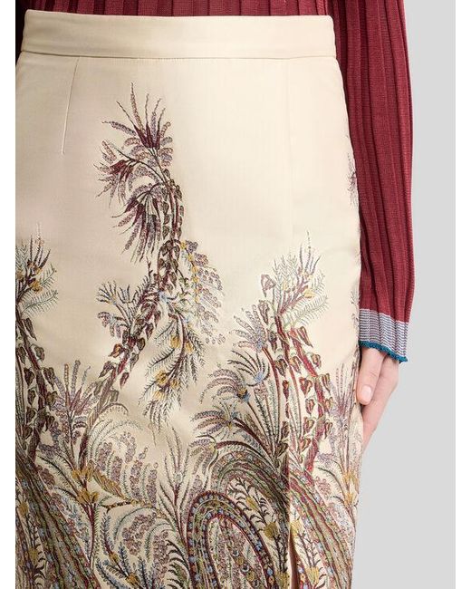 Jupe Fourreau Midi En Jacquard À Fils Coupés, Femme, Taille Etro en coloris Natural