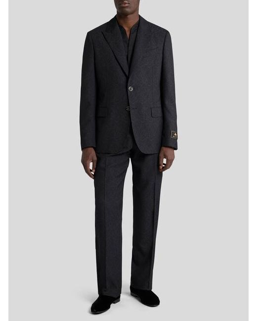 Etro Blue Single-Breasted Jacket for men