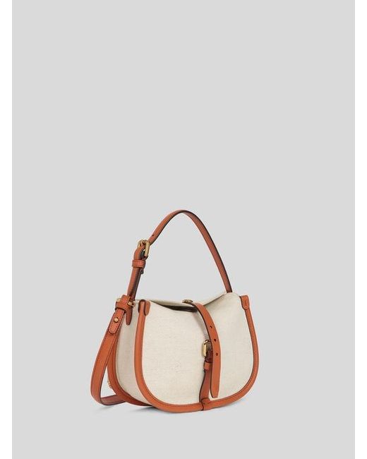 Etro Natural Small Canvas Pony Bag