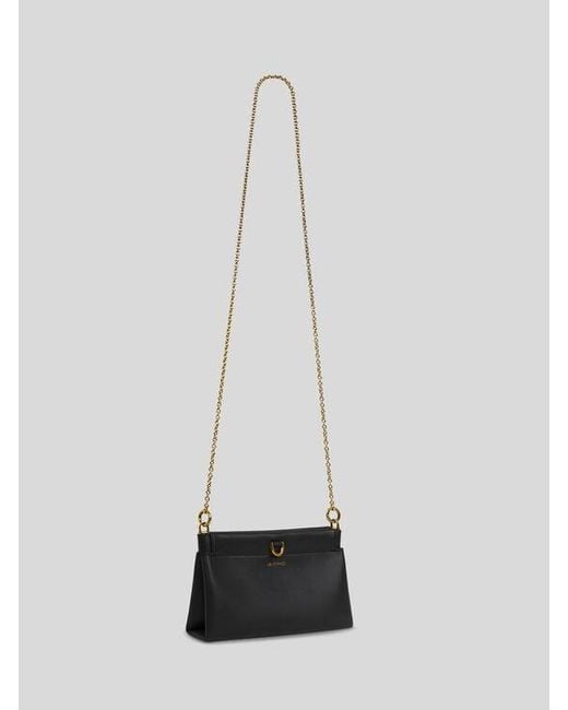 Etro White Mini Leather Clutch Talk With Chain Shoulder Strap