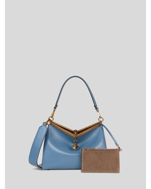 Etro Blue Medium Vela Bag