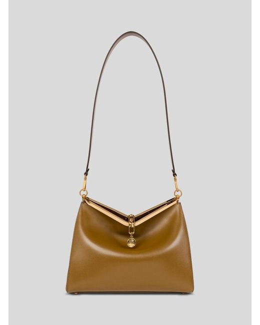 Etro Metallic Large Leather Vela Bag
