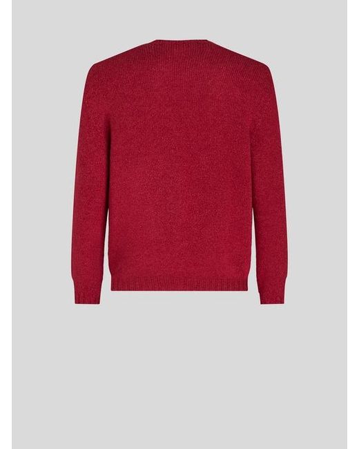 Etro Red Cashmere Jumper for men