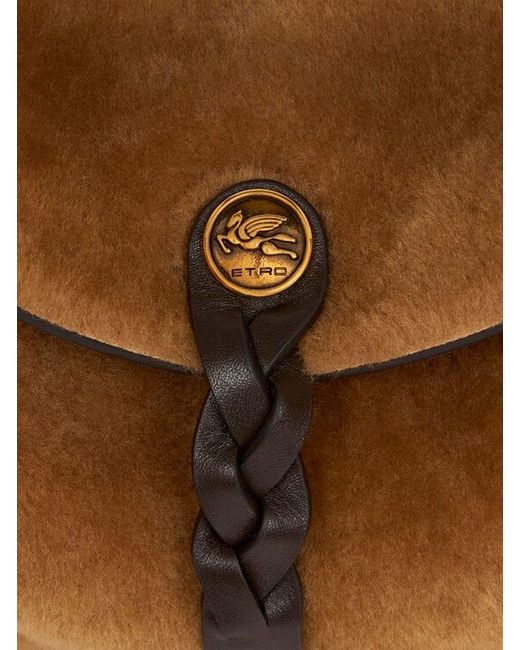Etro Multicolor Small Shearling Pony Bag
