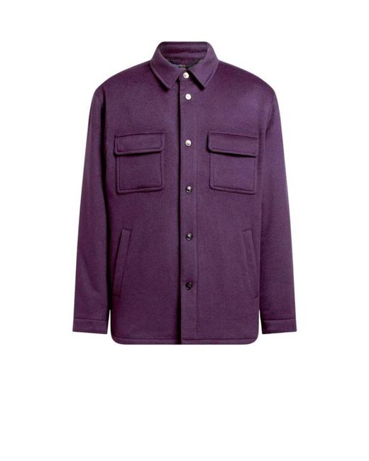 Etro Purple Cashmere Overshirt for men
