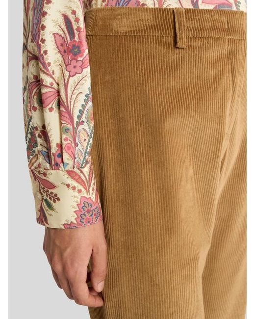 Etro Natural Corduroy Velvet Trousers