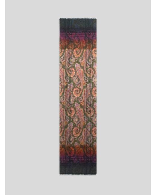 Sciarpa Jacquard di Etro in Brown da Uomo