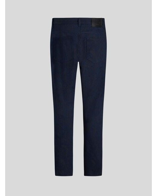 Etro Blue Jacquard Jeans for men