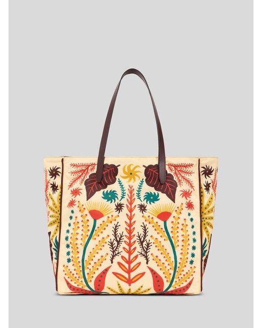 Etro White X Tabby Booth Nylon Unfold Me Bag With Print