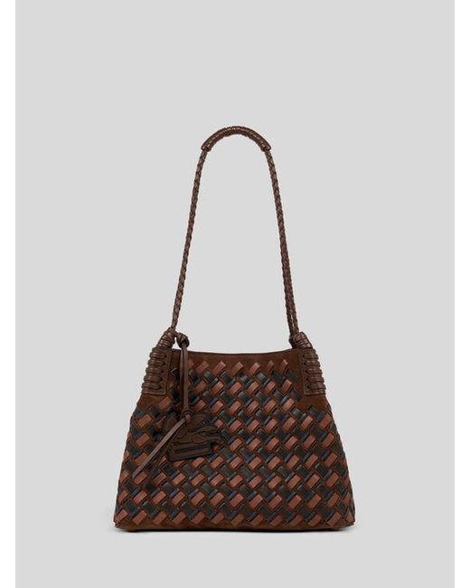 Etro Brown Small Libra Tote Bag