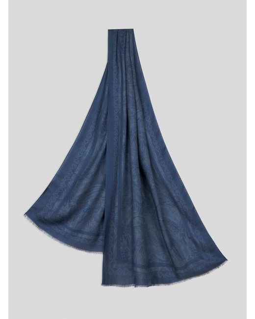 Etro Schal Mit Ton-In-Ton-Muster, Herren in Blue für Herren