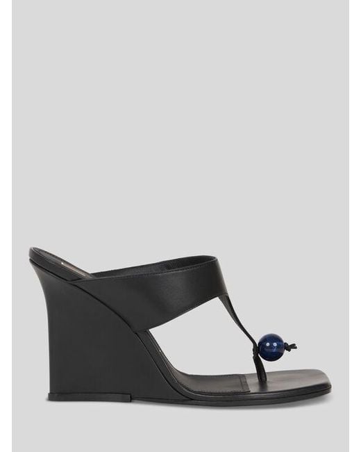 Etro Black Thong Sandals With Wedge