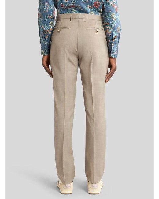 Etro Natural Tailored Wool Trousers for men