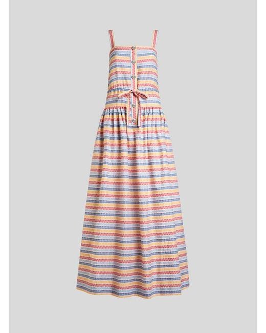 Robe Longue En Jacquard À Rayures, Femme, Taille Etro en coloris Pink